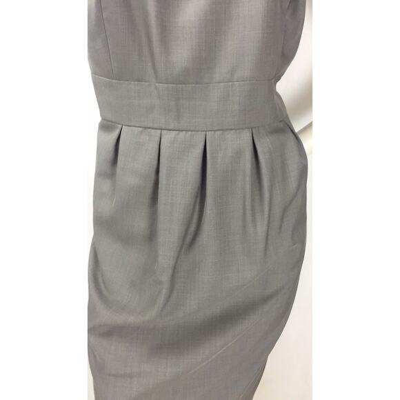 Calvin Klein Grey Cap Pleated Waist Sleeveless Dress sz. 8 - Picture 2 of 6
